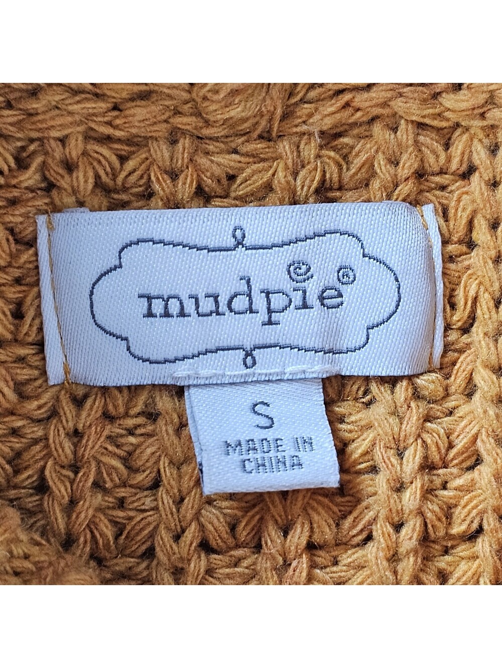 Mud Pie Womens Mustard Yellow Chunky Knit Turtleneck Sweater Size S Cozy Ribbed - Picture 6 of 8
